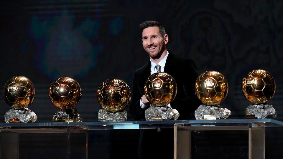 Lionel Messi Ballon d'Or Trophies