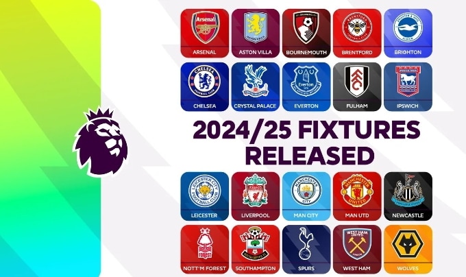 Premier League 2024/25 fixtures: See full list of 380 matches